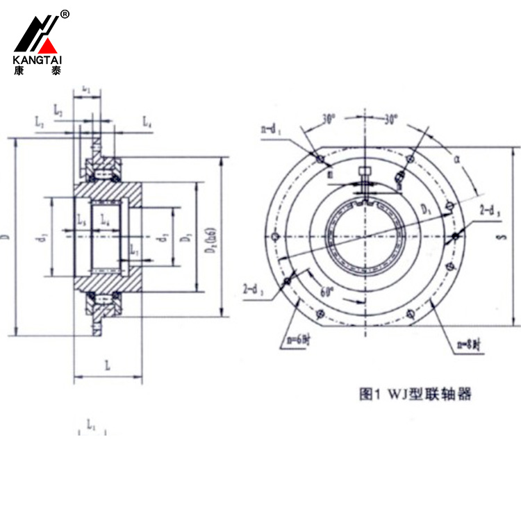 WJ、WJA 型卷筒用球面滾子聯(lián)軸器